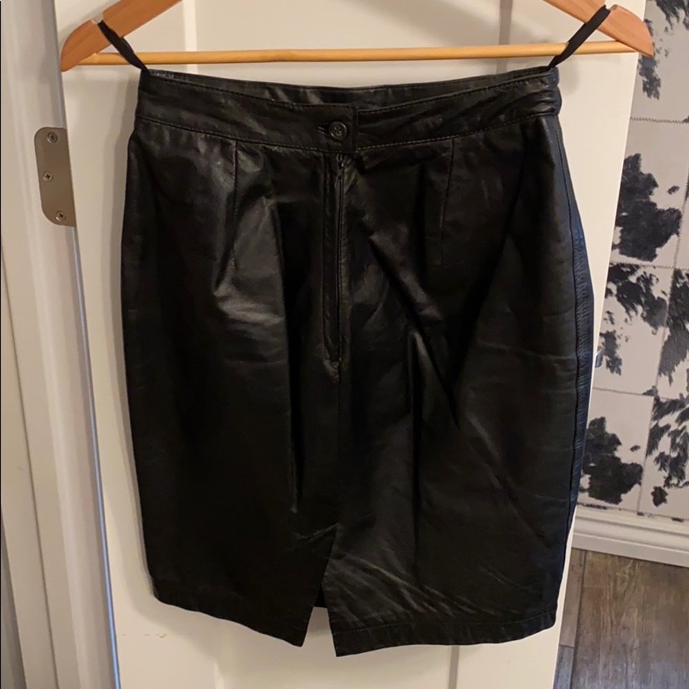 Women’s leather skirt